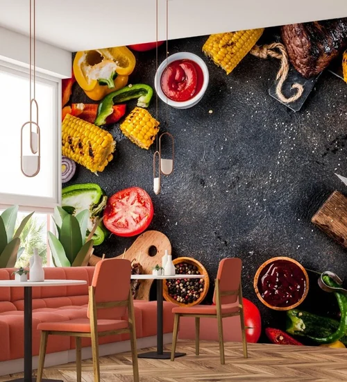 Restaurant wallcovering